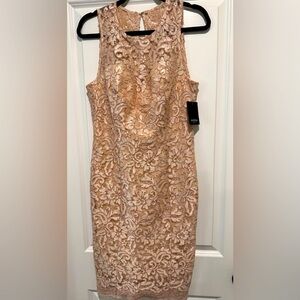 Marina sleeveless midi length sheath dress‎